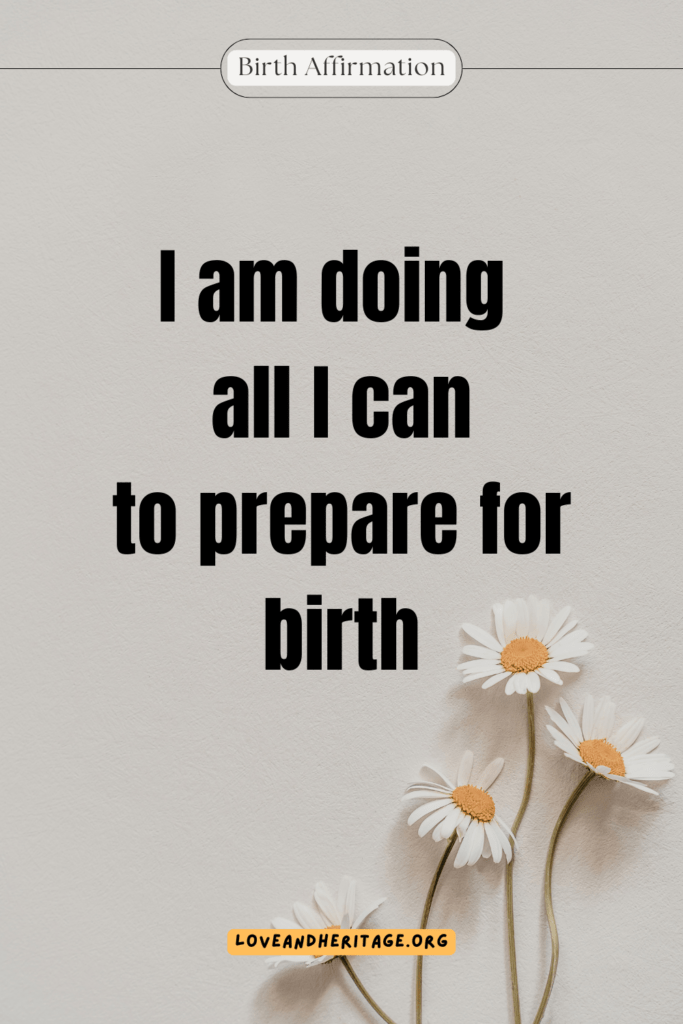 birth without epidural birth affirmations